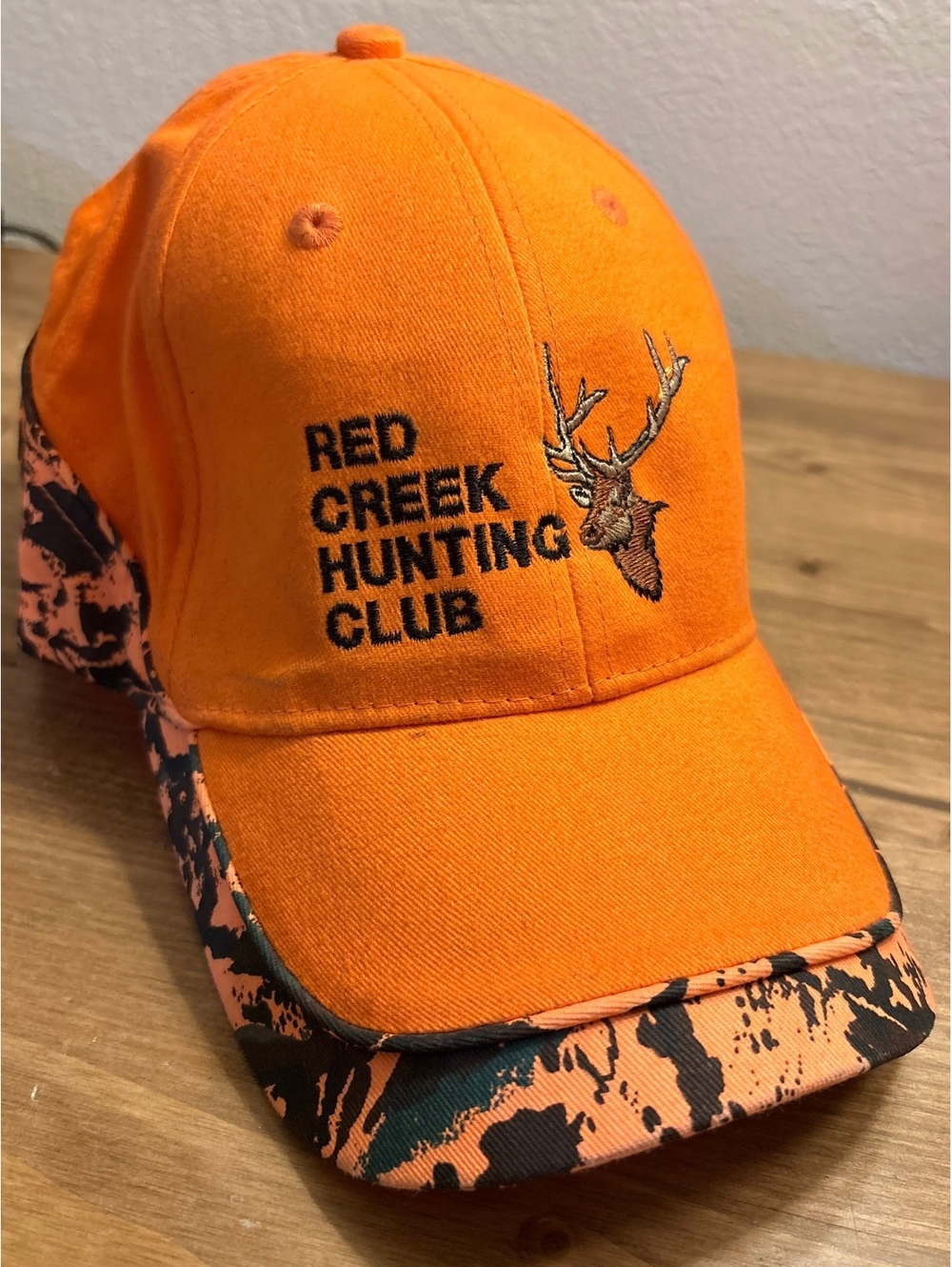 Red Creek Hunting Club 30th Anniversary 2009 Orange and Camouflage Baseball Cap
